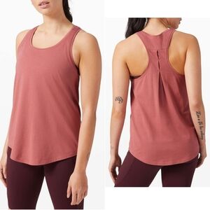 Lululemon Love Tank Top Cherry Tint Pink Racerback Pima Cotton Shirt Size 12